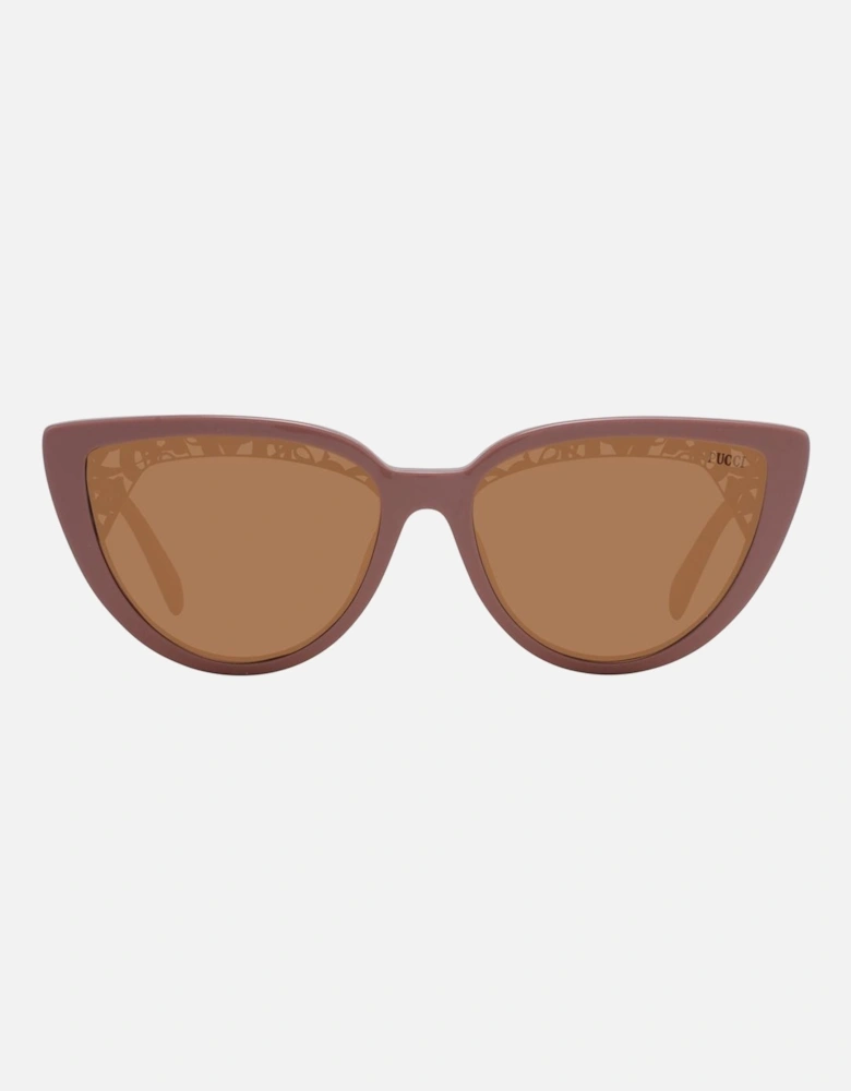 Cat Eye Full-Rim Sunglasses with Brown Lenses Women - Pink