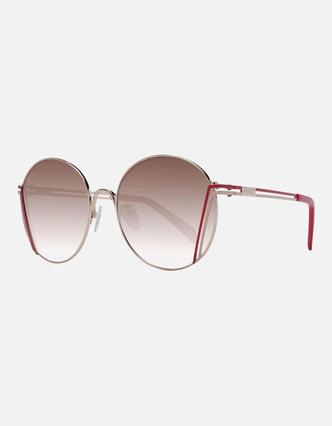 Round Metal Gradient Sunglasses Women - Rose Gold, 4 of 3