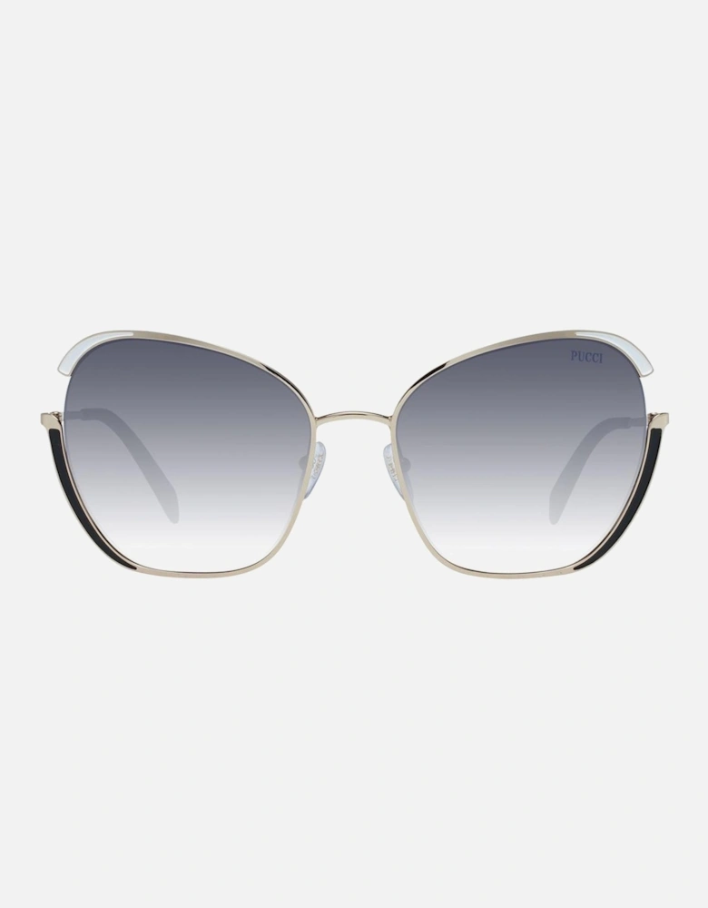 Butterfly Mirrored Gradient Sunglasses Women - Gold