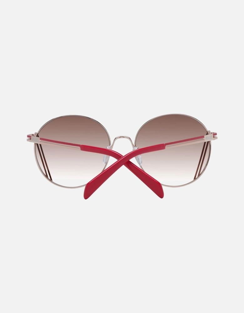 Round Metal Gradient Sunglasses Women - Rose Gold