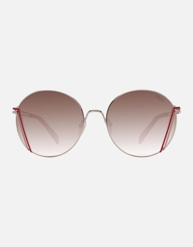 Round Metal Gradient Sunglasses Women - Rose Gold