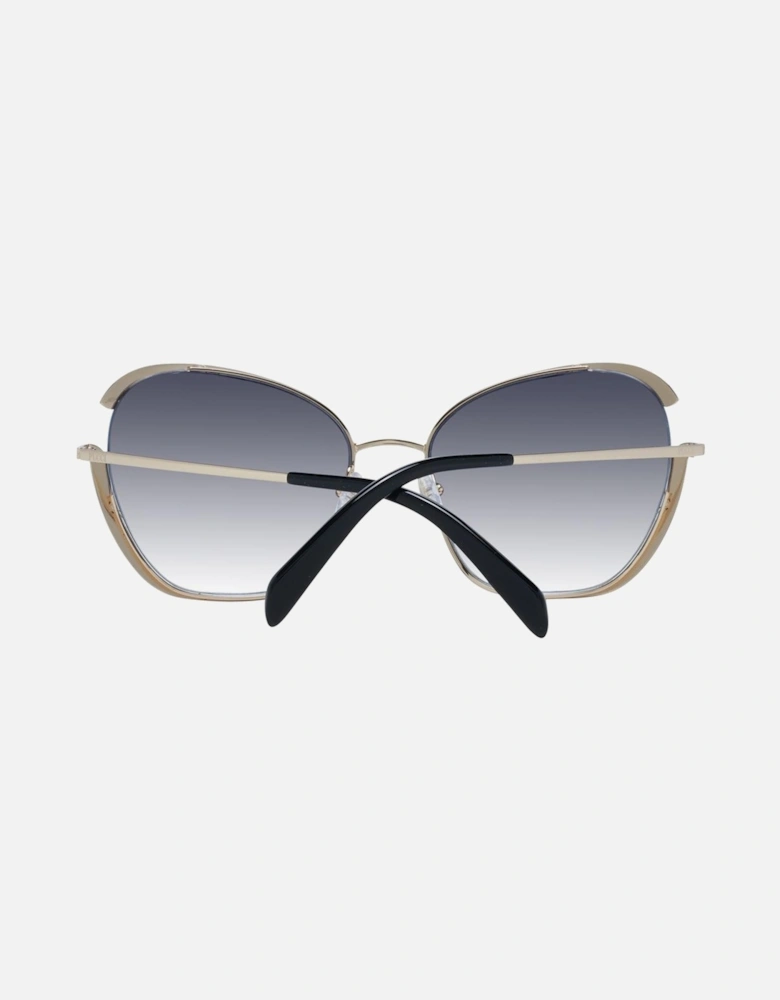 Butterfly Mirrored Gradient Sunglasses Women - Gold