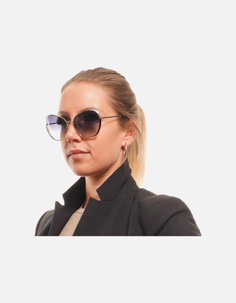 Butterfly Mirrored Gradient Sunglasses Women - Gold
