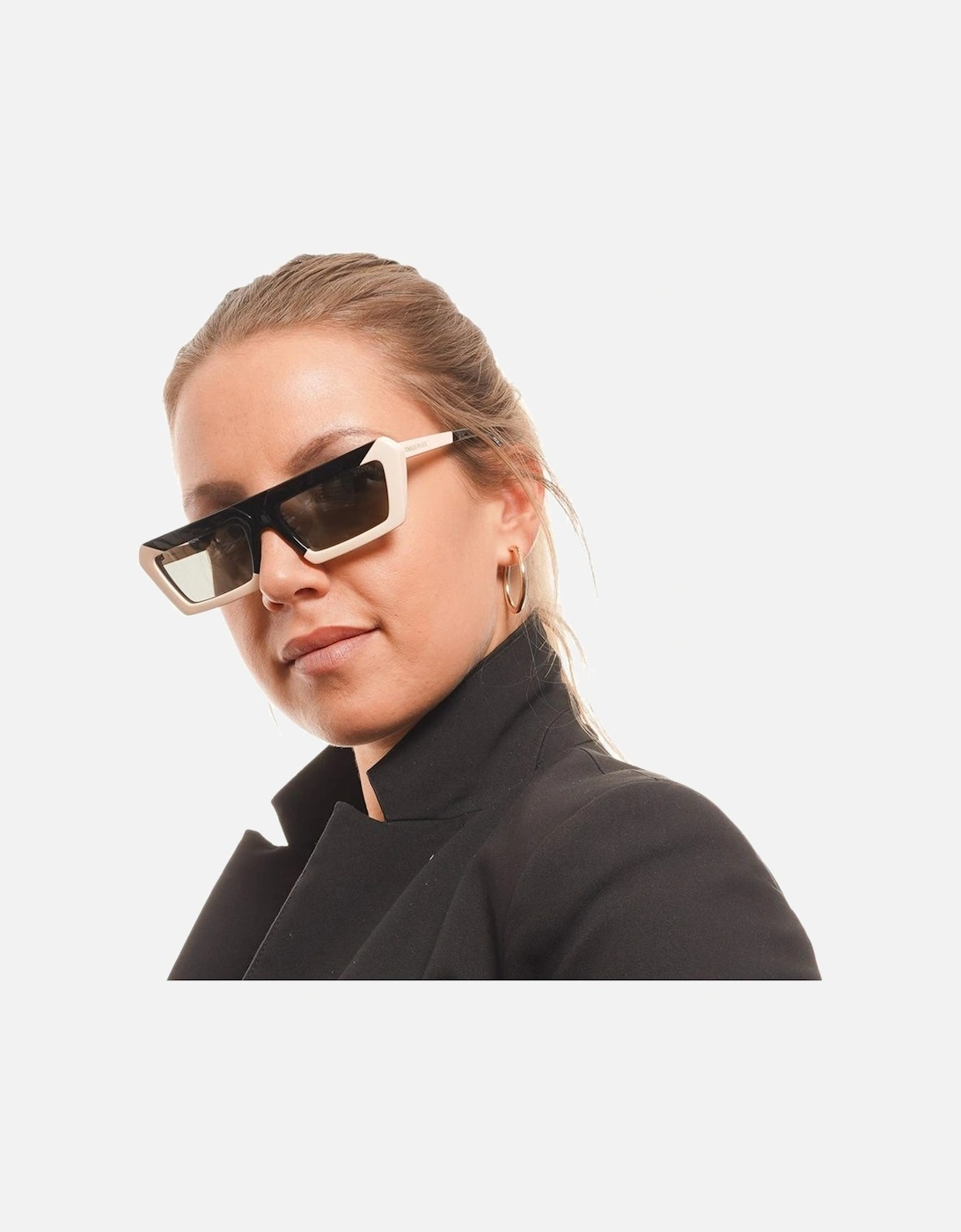 Rectangle Acetate Polarized Mirrored Sunglasses Women - Multicolor