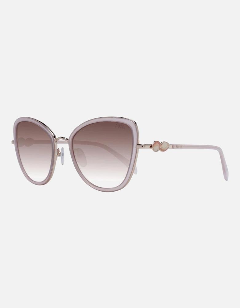 Gradient Butterfly Full-Rim Metal Sunglasses Women - Pink