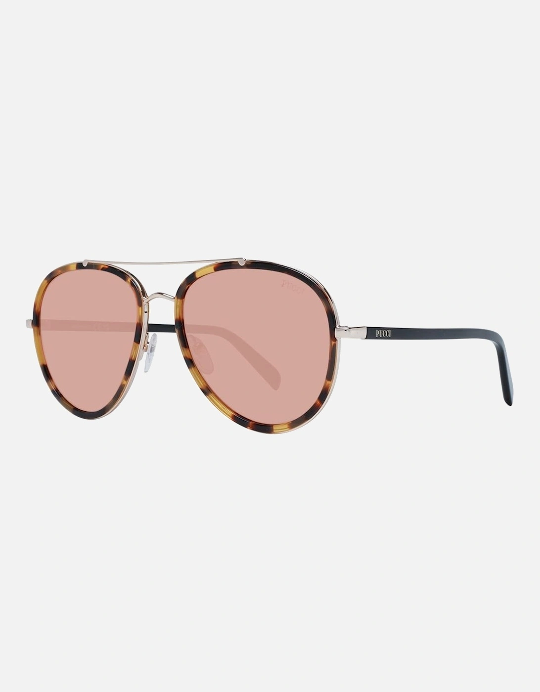 Mirrored Aviator Sunglasses with Metal Frame Women - Brown, 5 of 4