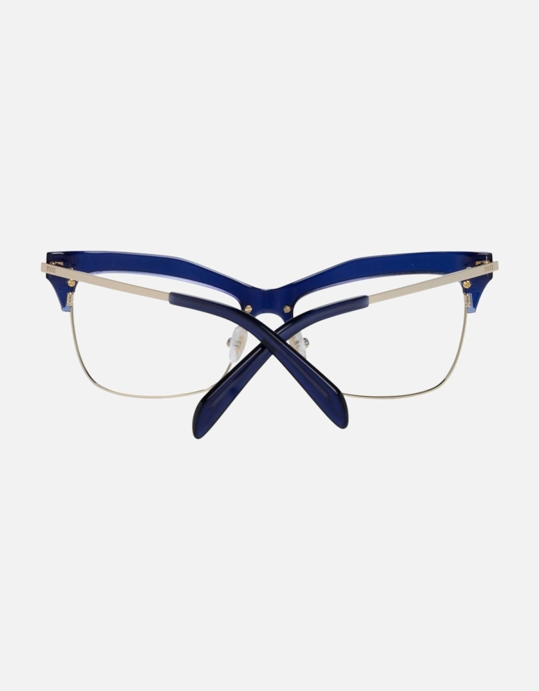 Full-Rim Plastic Frame Glasses with Spring Hinge Women - Blue