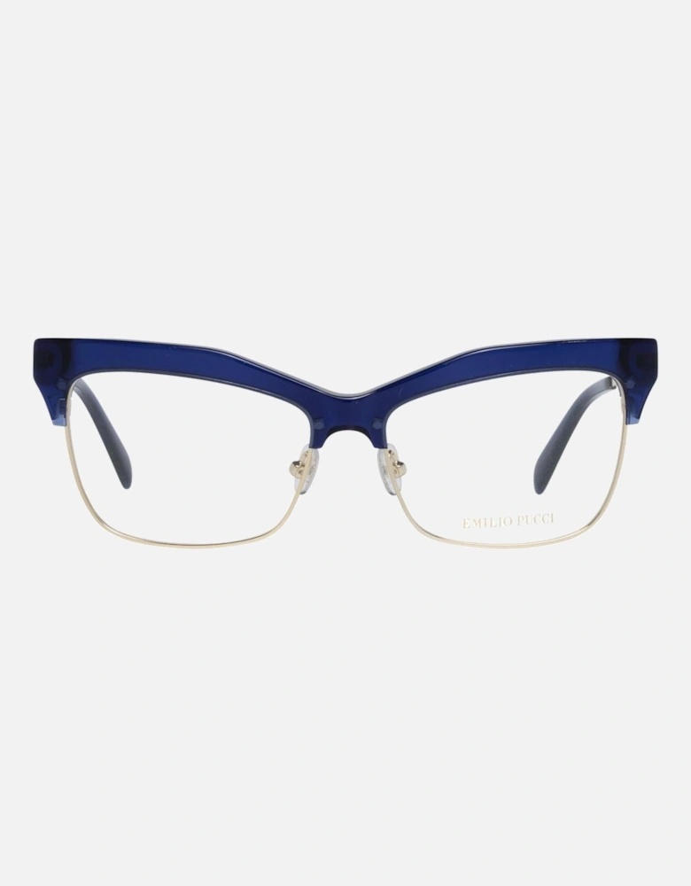 Full-Rim Plastic Frame Glasses with Spring Hinge Women - Blue