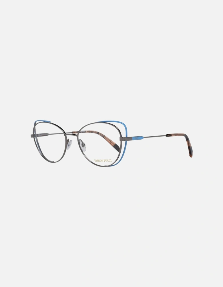 Oval Metal Full-Rim Eyeglasses Women - Silver Frames