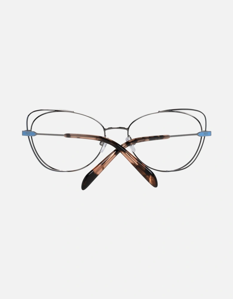 Oval Metal Full-Rim Eyeglasses Women - Silver Frames