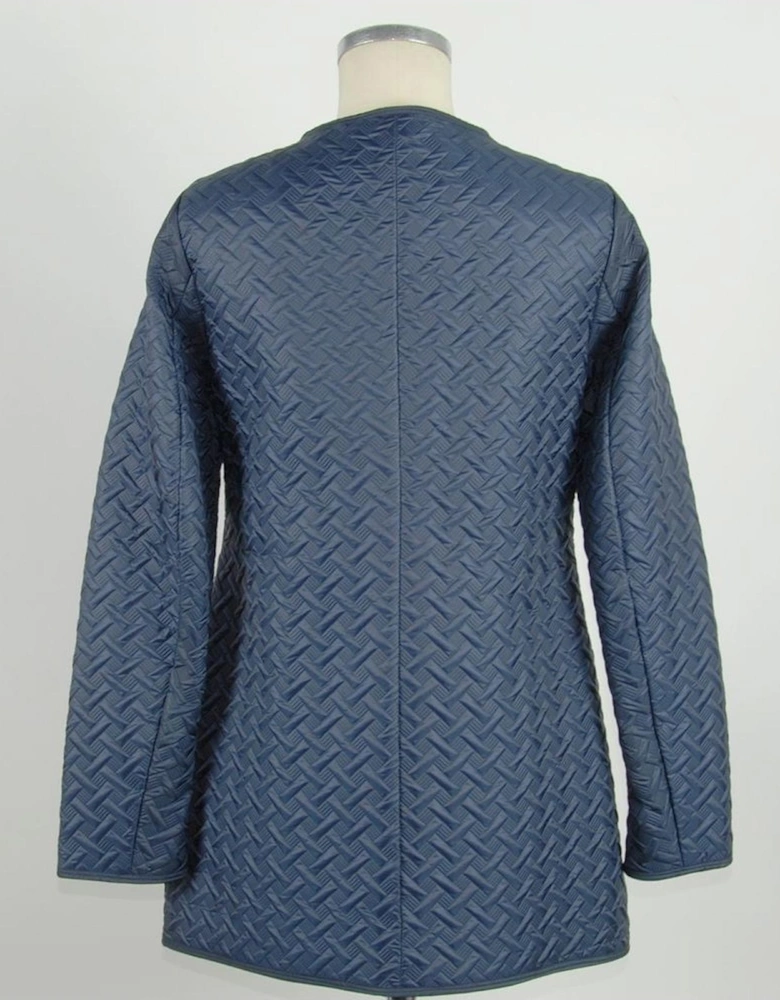 Quilted Jacket Long Sleeves Navy Women - Blue Jackets