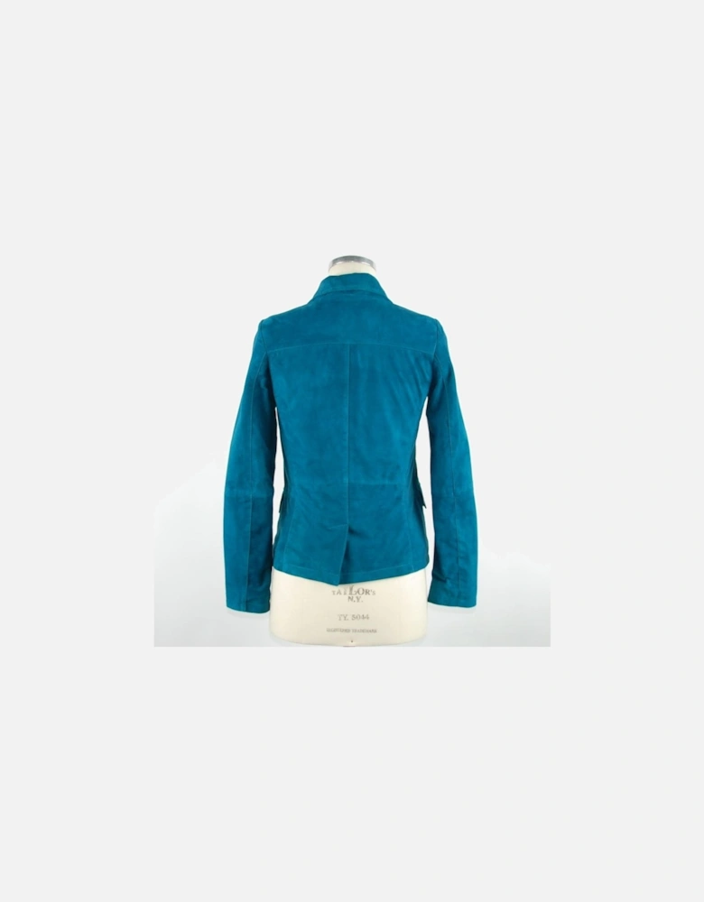 Teal Suede Jacket Women - Green Jackets