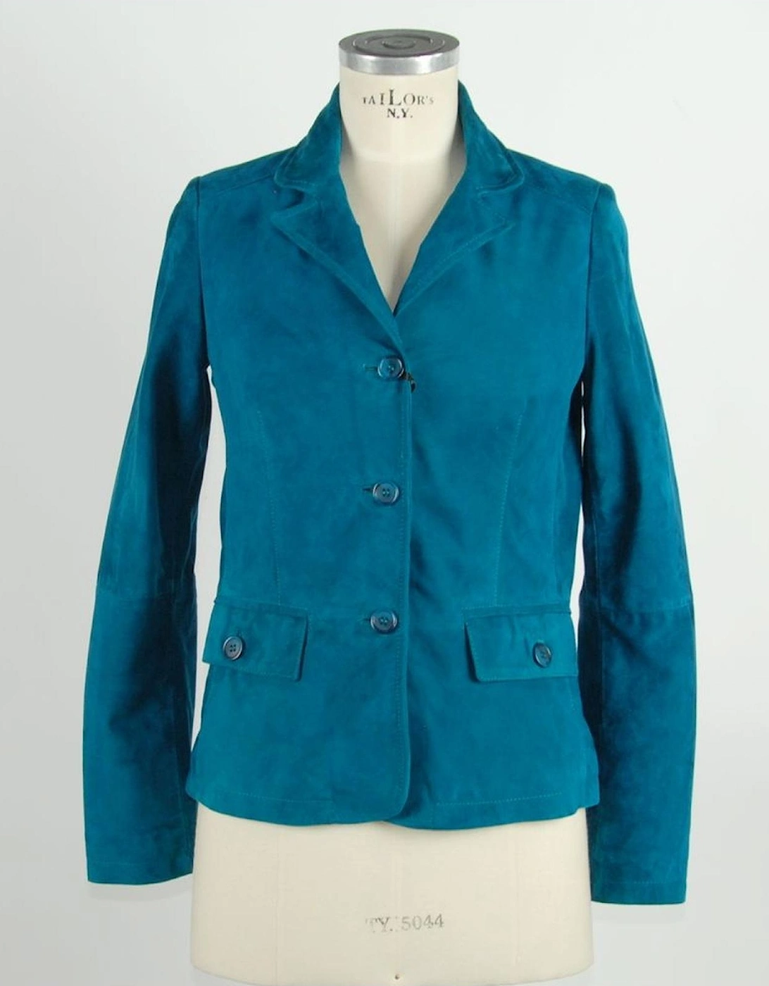 Teal Suede Jacket Women - Green Jackets, 3 of 2