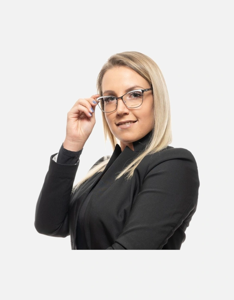Full-Rim Metal & Plastic Frame Glasses Women - Silver