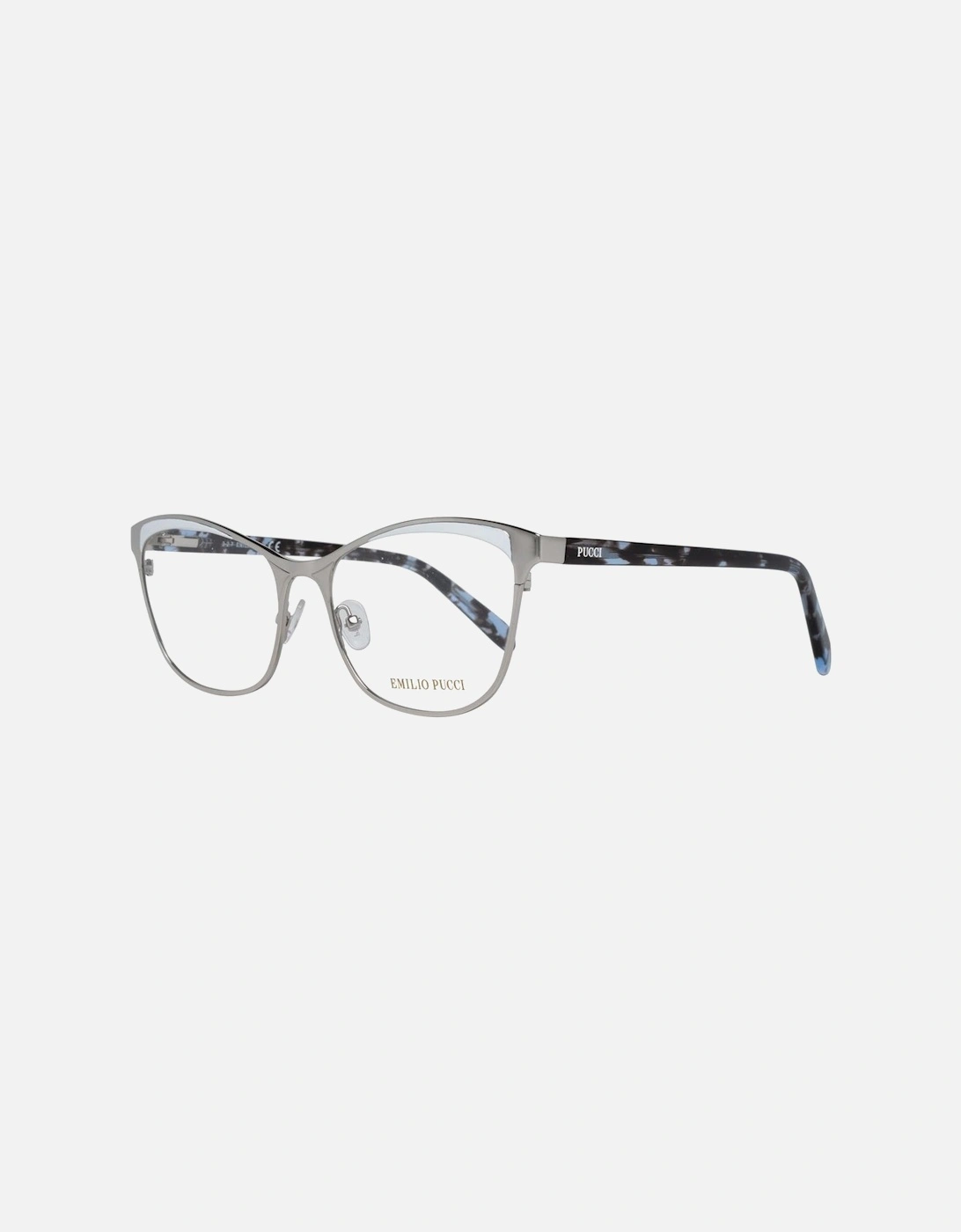 Full-Rim Metal & Plastic Frame Glasses Women - Silver, 5 of 4