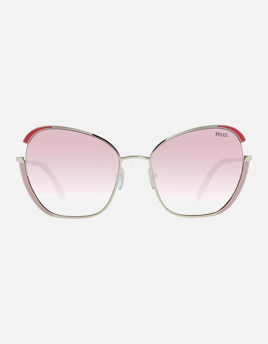Butterfly Gradient Metal Frame Sunglasses Women - Gold
