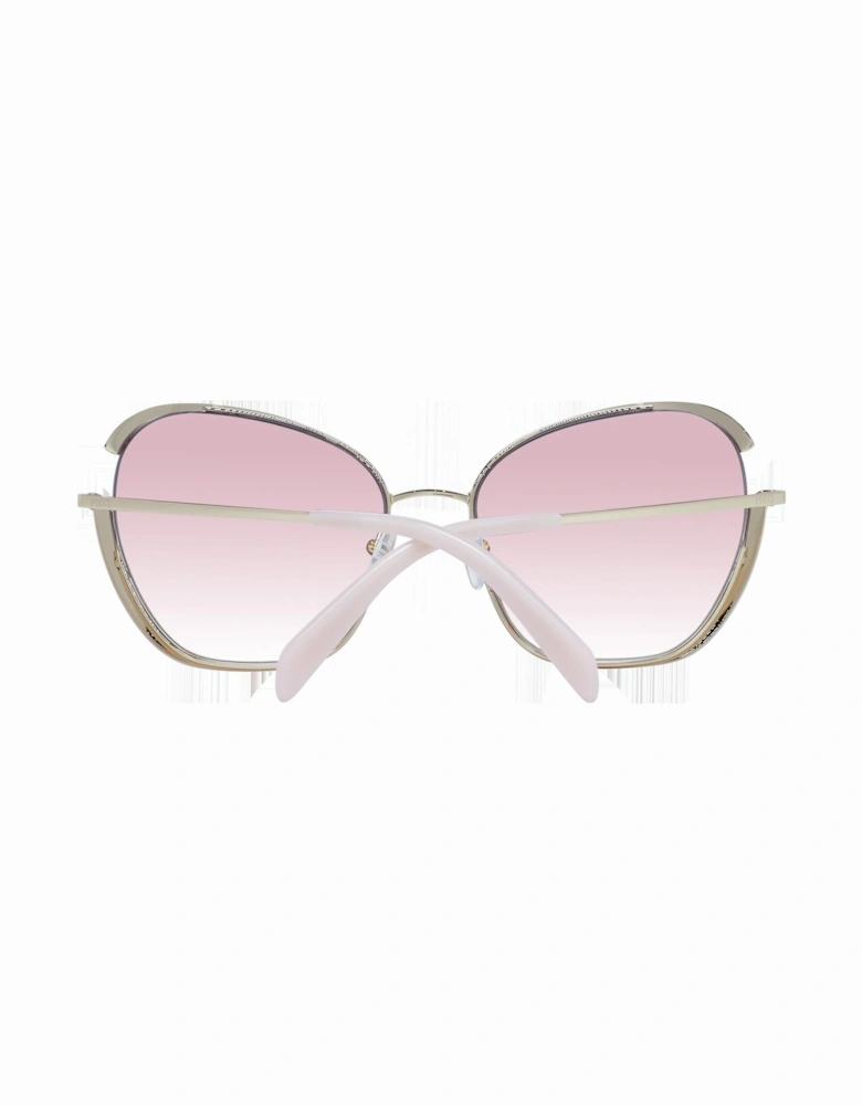 Butterfly Gradient Metal Frame Sunglasses Women - Gold