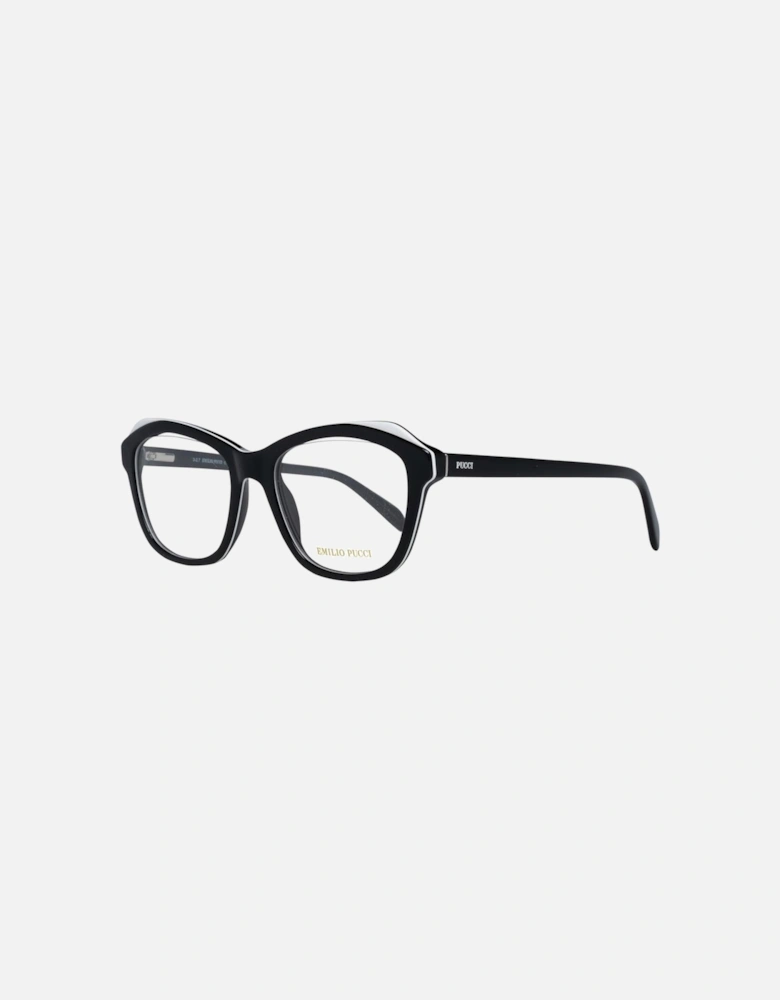 Full-Rim Plastic Frame Glasses with Branded Case Women - Black