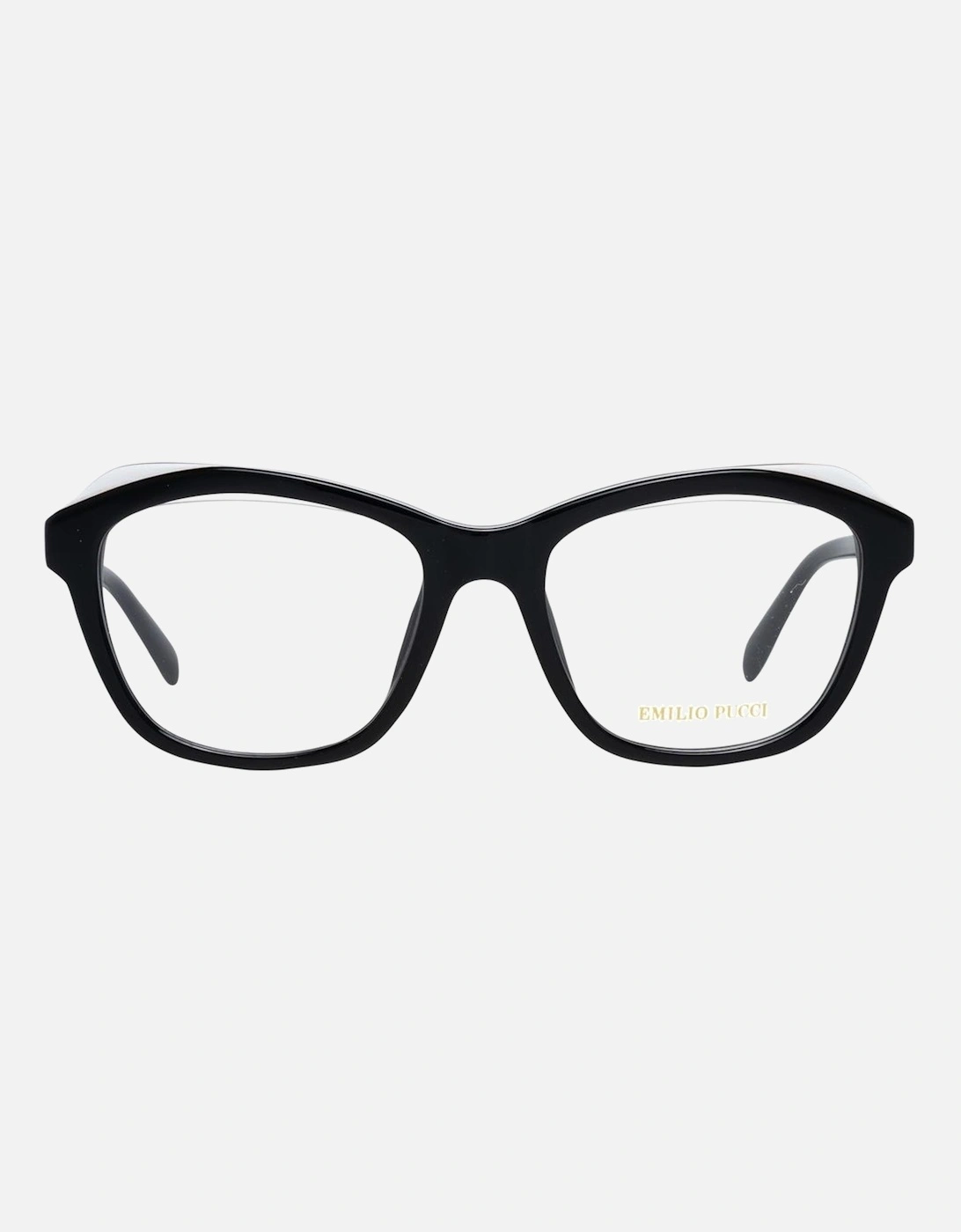 Full-Rim Plastic Frame Glasses with Branded Case Women - Black
