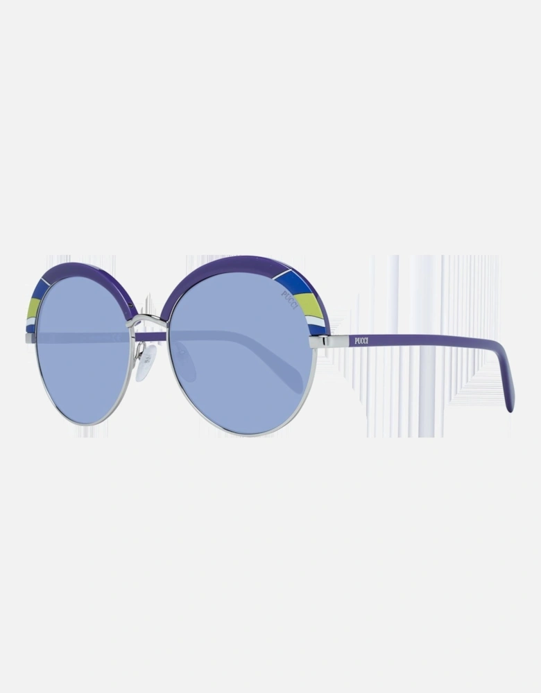 Oval Gradient Lens Metal & Plastic Sunglasses Women - Purple