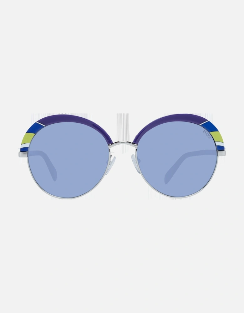 Oval Gradient Lens Metal & Plastic Sunglasses Women - Purple