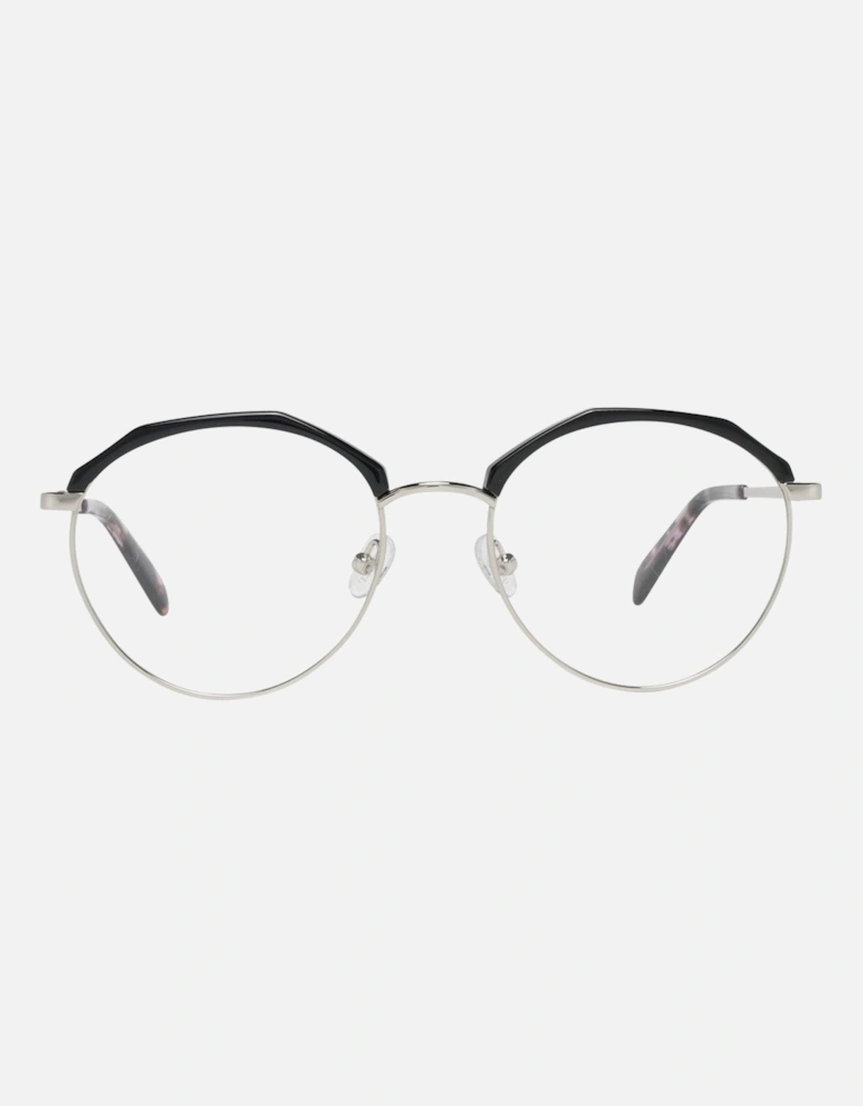 Round Full-Rim Metal & Plastic Glasses Women - Black Frames