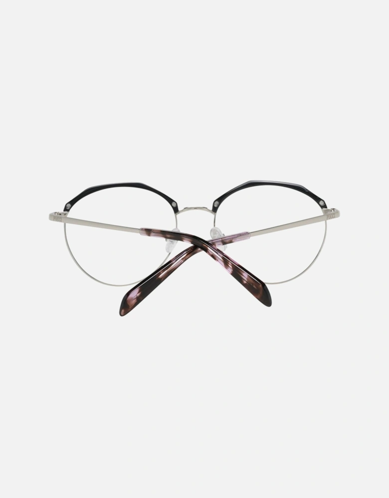 Round Full-Rim Metal & Plastic Glasses Women - Black Frames