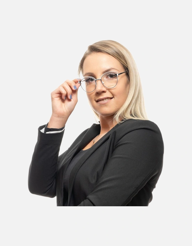 Full-Rim Metal Frame Glasses Women - Black