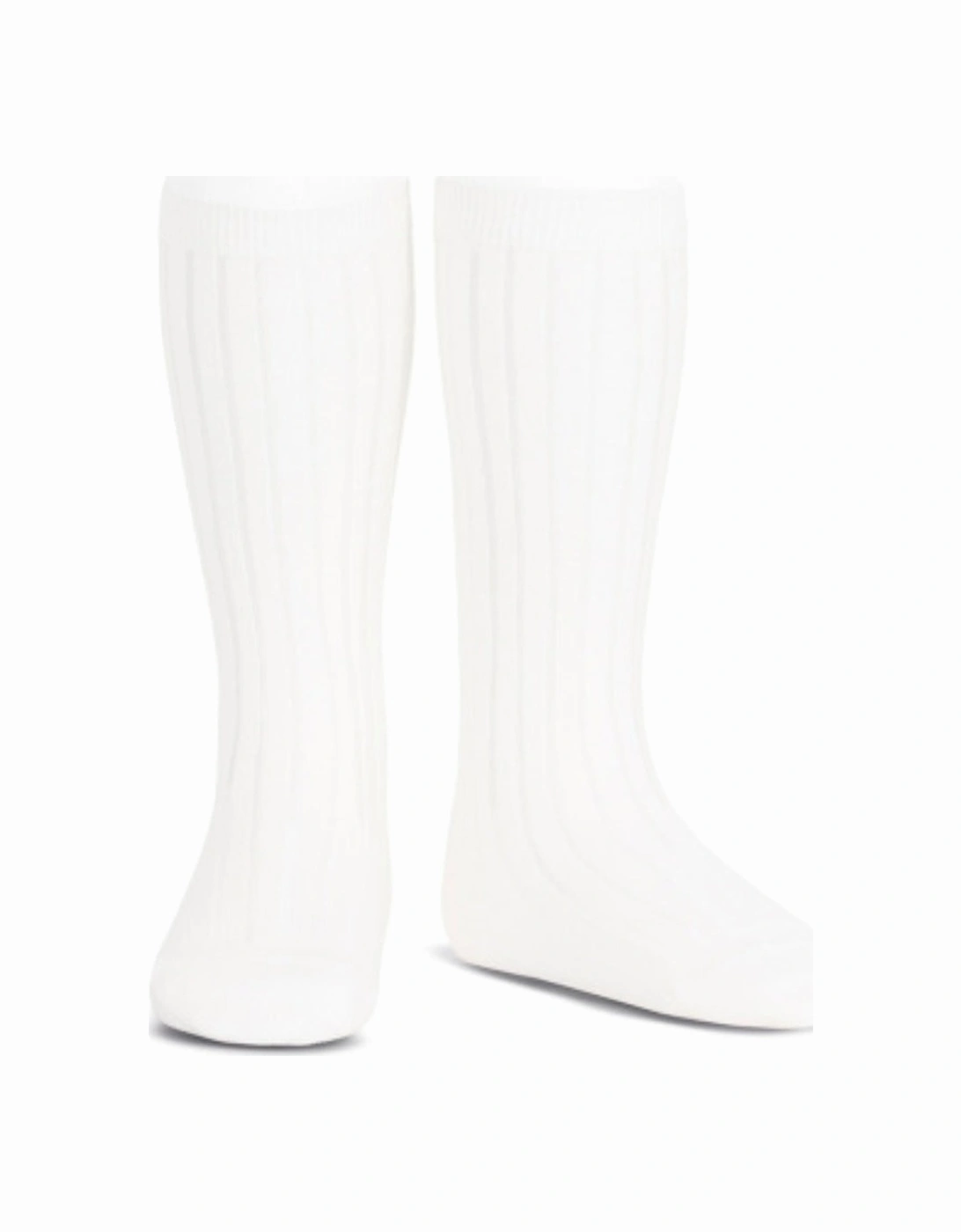 White Ribbed Knee Socks, 3 of 2