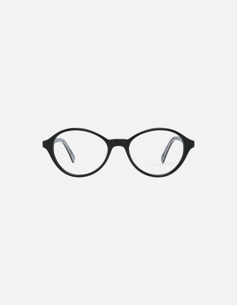 Full-Rim Oval Plastic Frame Glasses Women - Black