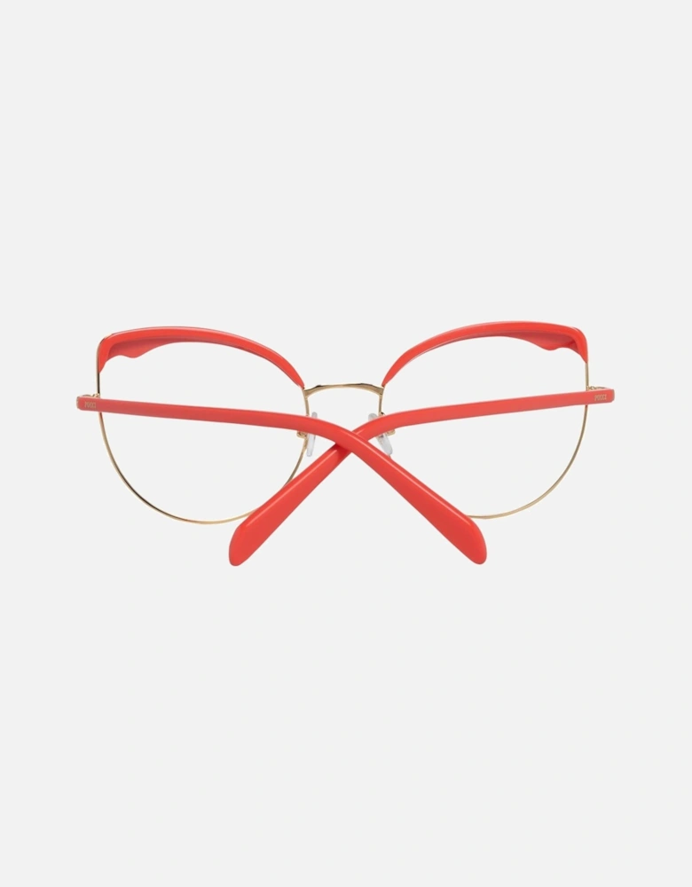 Cat Eye Full-Rim Metal & Plastic Glasses Women - Orange Frames