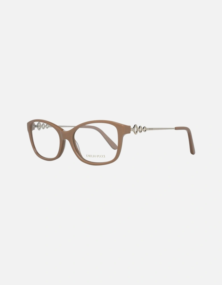 Full-Rim Metal & Plastic Frame Glasses Women - Beige