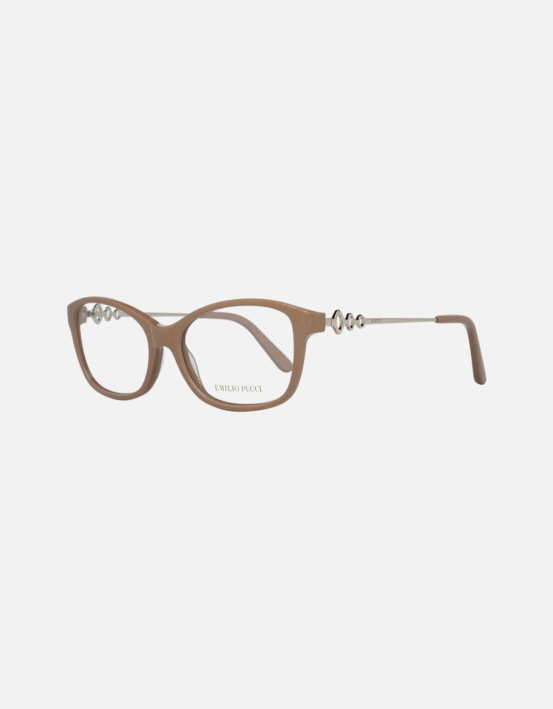 Full-Rim Metal & Plastic Frame Glasses Women - Beige, 4 of 3