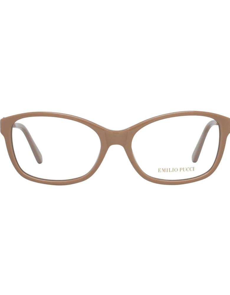 Full-Rim Metal & Plastic Frame Glasses Women - Beige