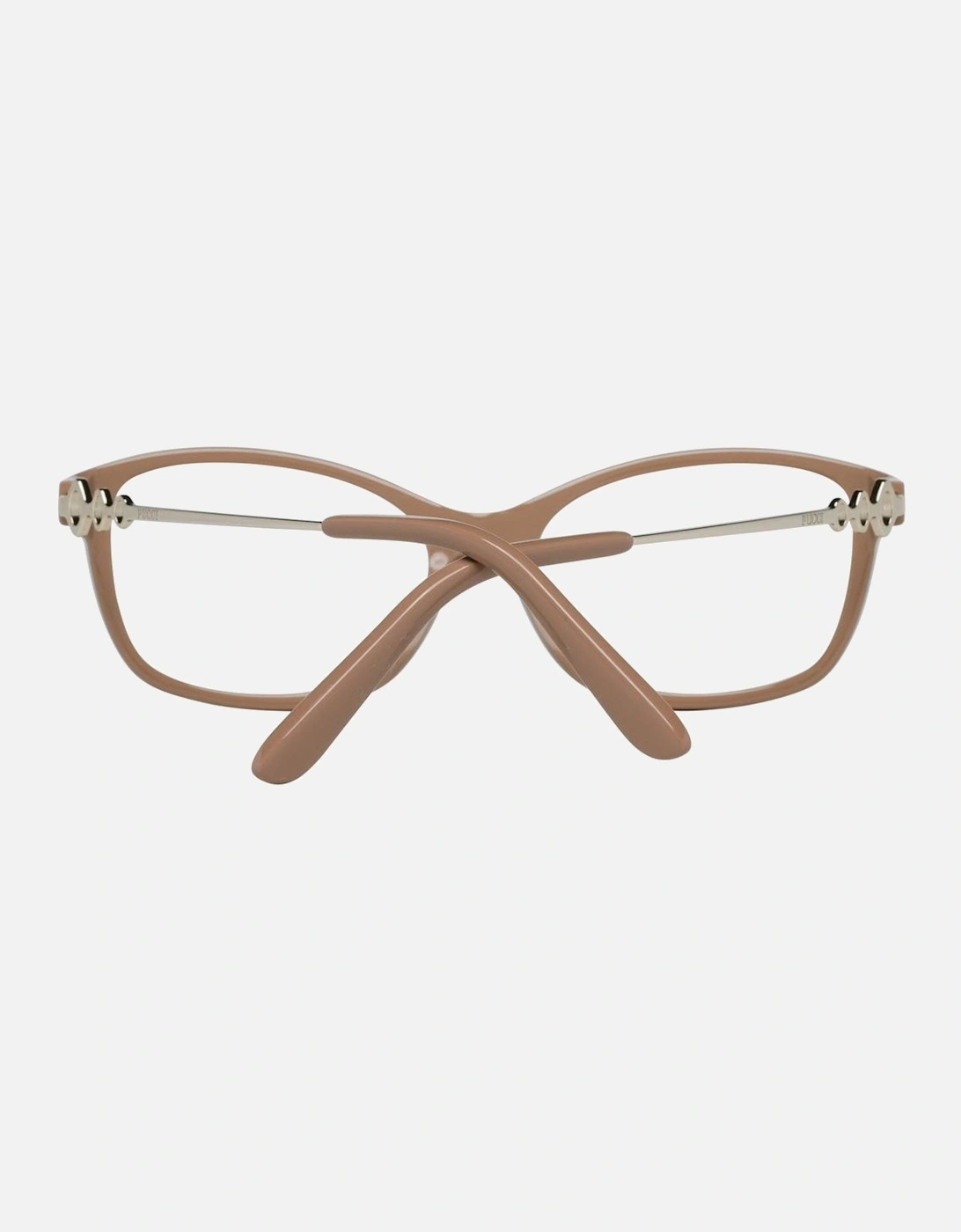 Full-Rim Metal & Plastic Frame Glasses Women - Beige