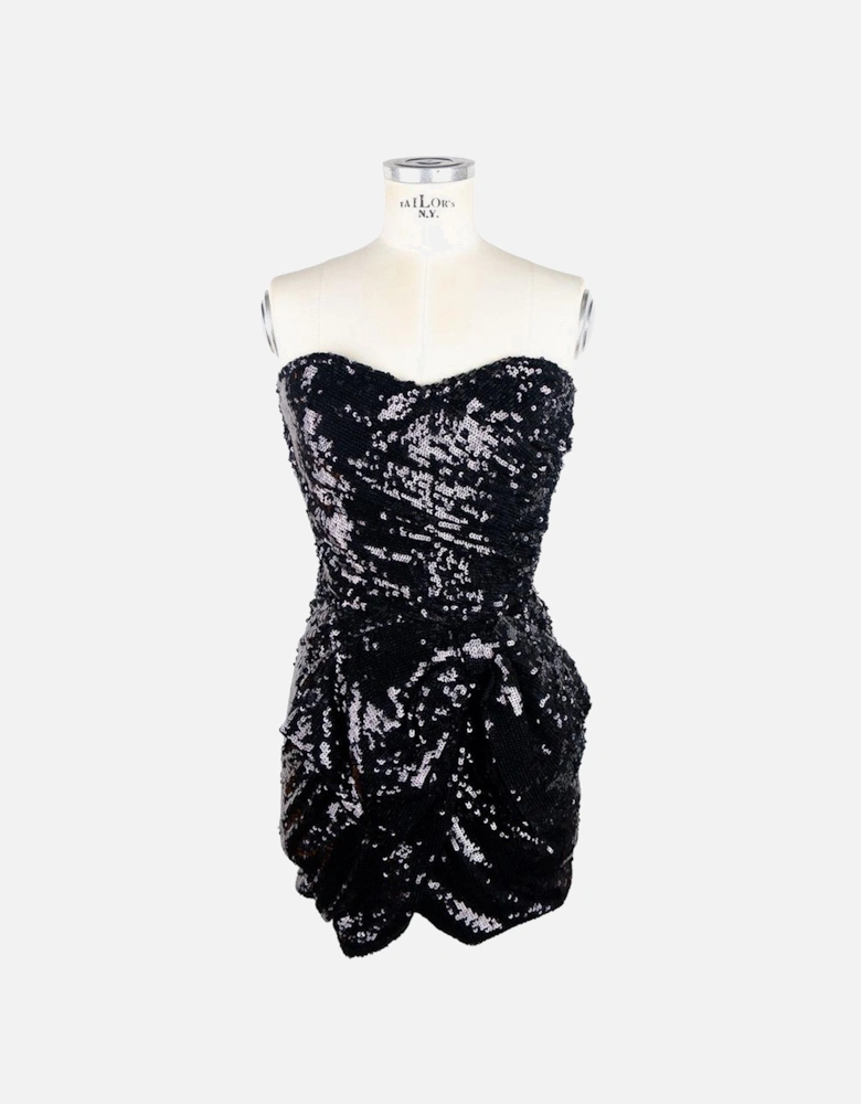 Sleeveless Sequin Dress with Bow Detail Women - Black Dresses