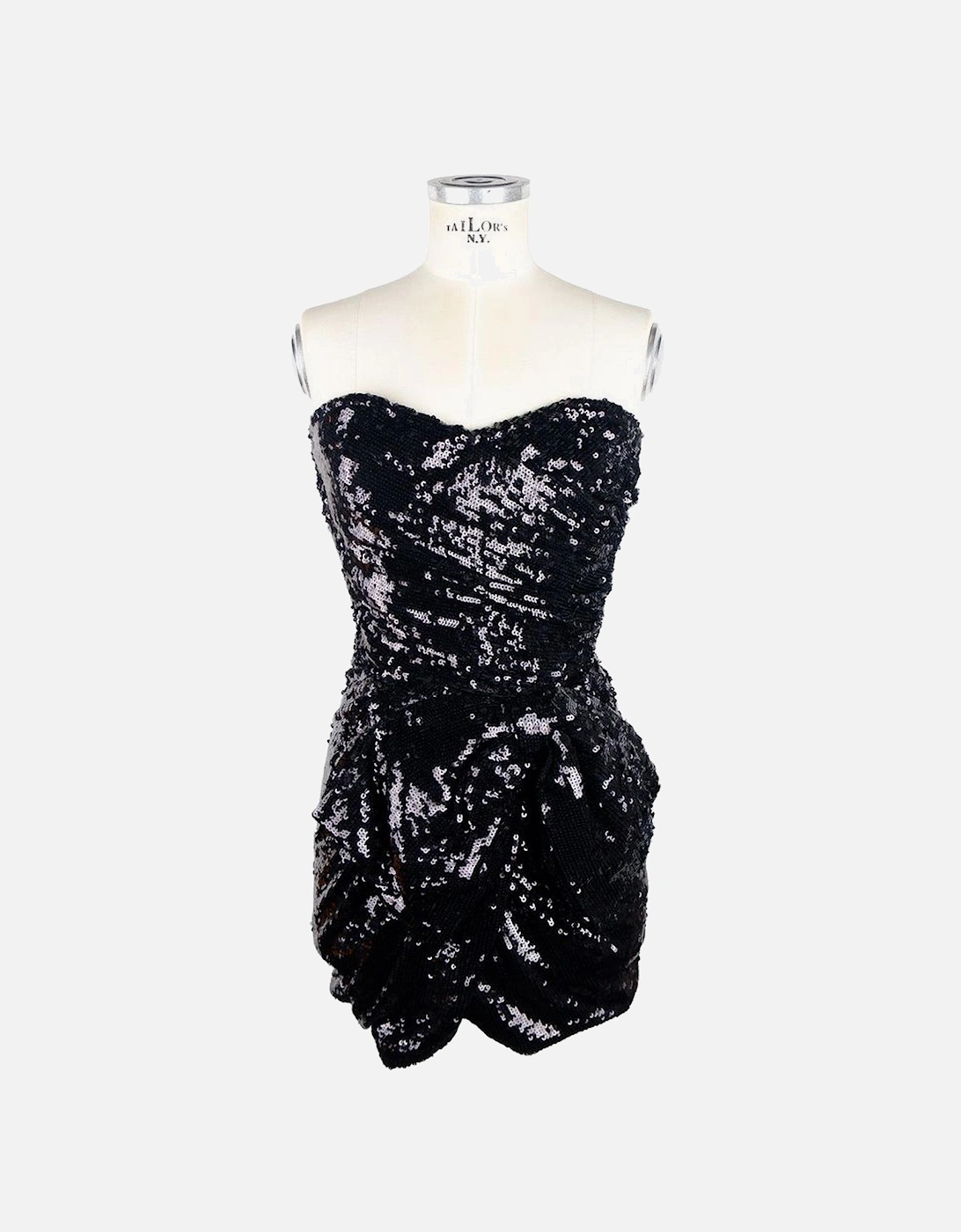 Sleeveless Sequin Dress with Bow Detail Women - Black Dresses, 2 of 1