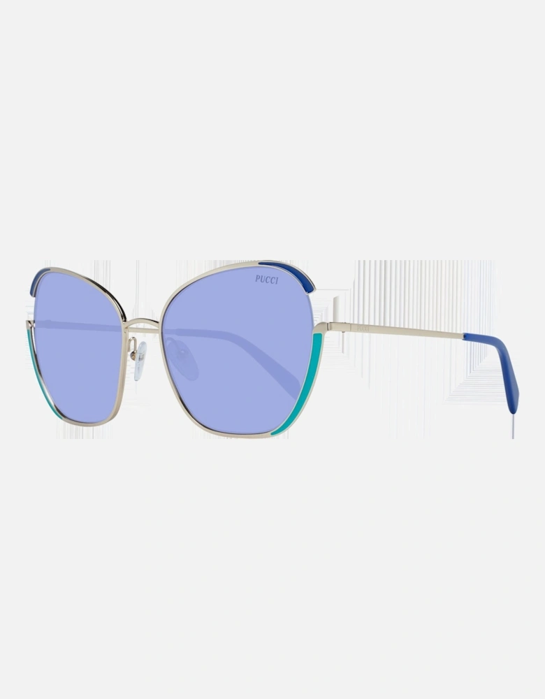 Butterfly Gradient Metal Frame Sunglasses Women - Gold