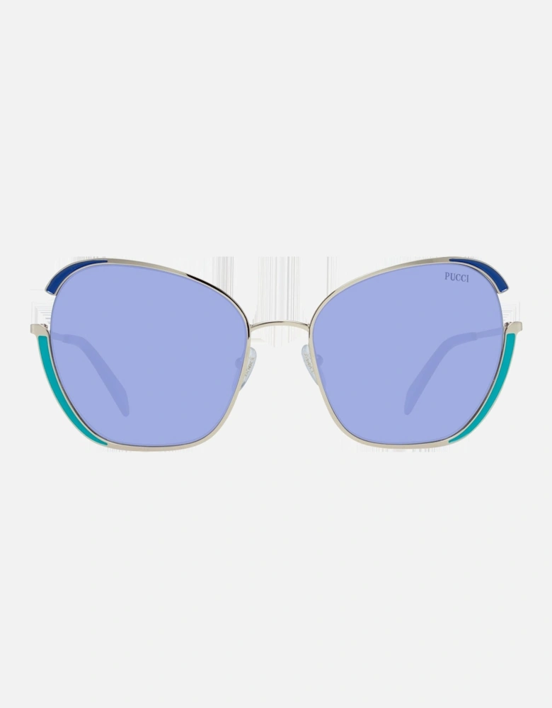 Butterfly Gradient Metal Frame Sunglasses Women - Gold