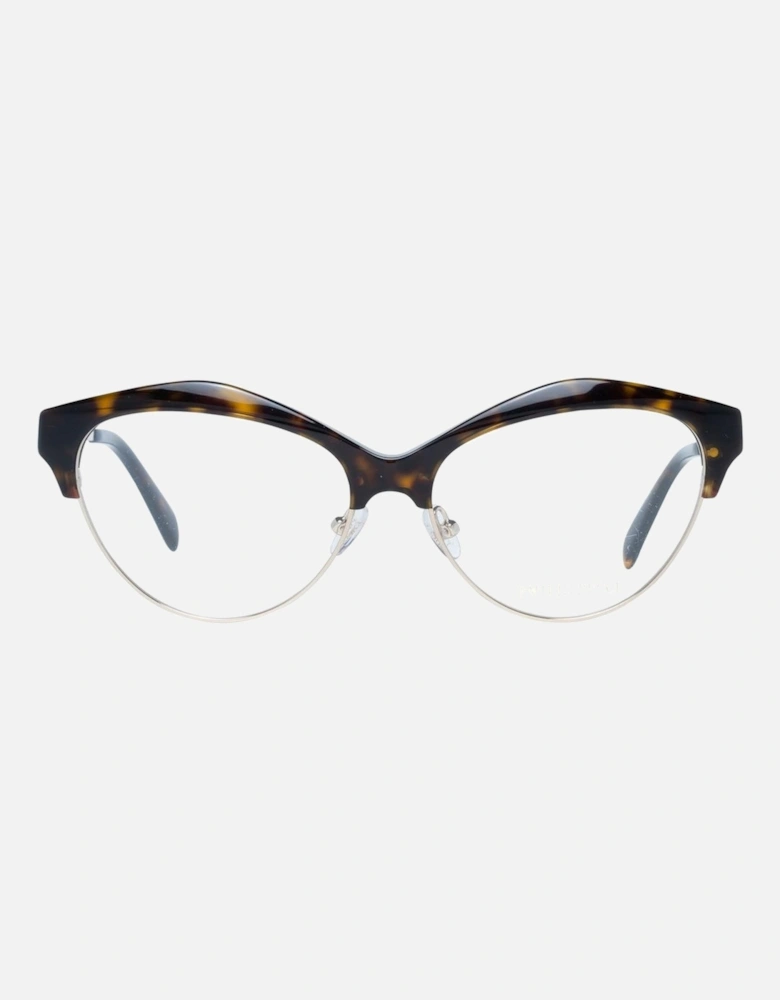 Cat Eye Full-Rim Metal & Plastic Glasses Women - Brown Frames