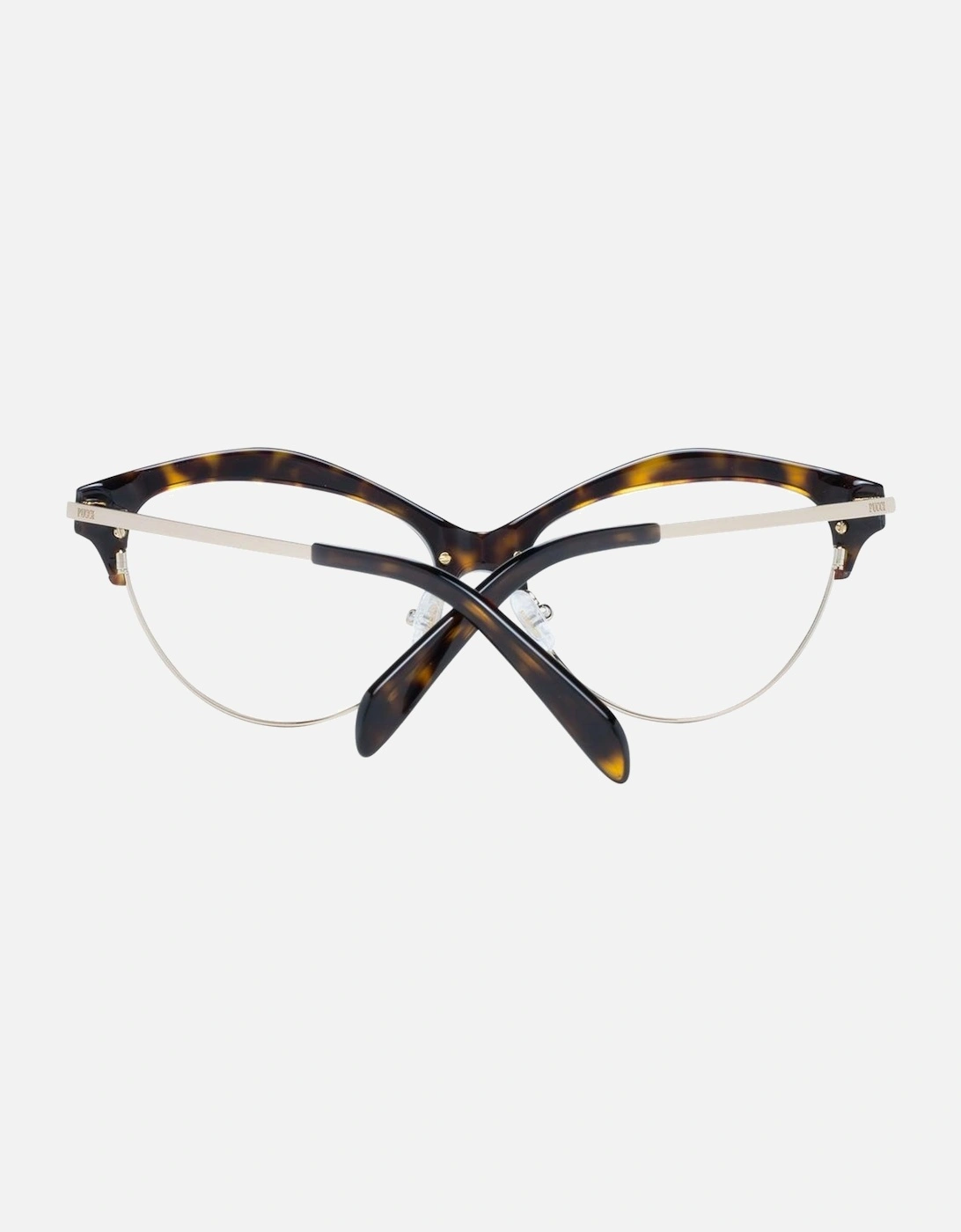 Cat Eye Full-Rim Metal & Plastic Glasses Women - Brown Frames