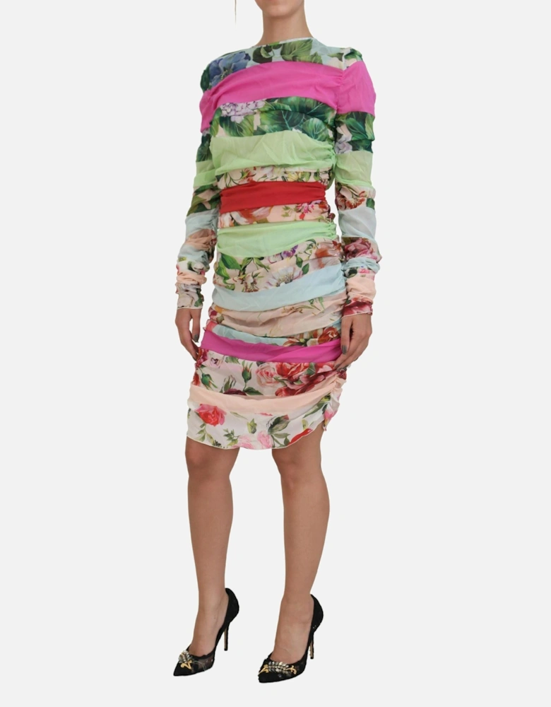 Floral Mini Dress Multicolor Women Dresses
