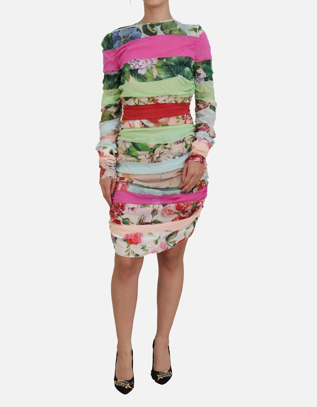 Floral Mini Dress Multicolor Women Dresses, 7 of 6