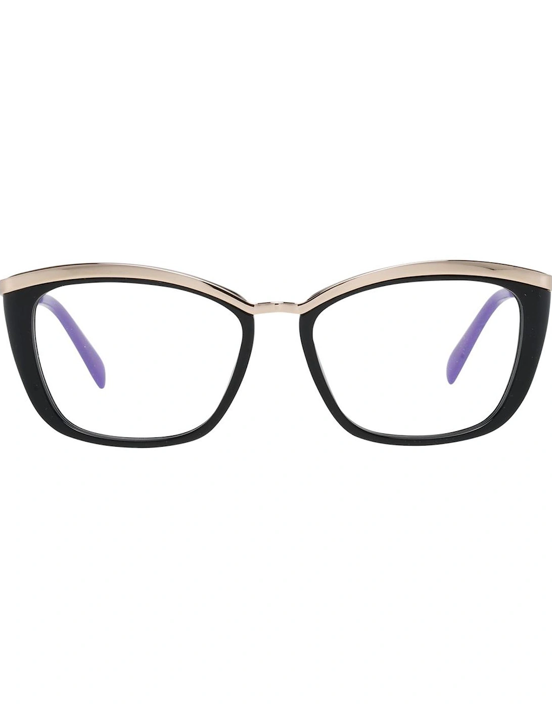 Metal & Plastic Full-Rim Eyeglasses with Branded Case Women - Black