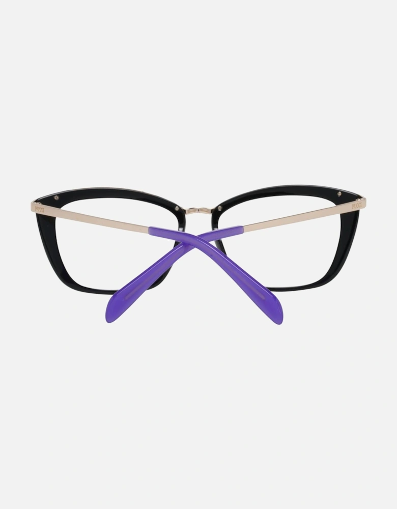 Metal & Plastic Full-Rim Eyeglasses with Branded Case Women - Black