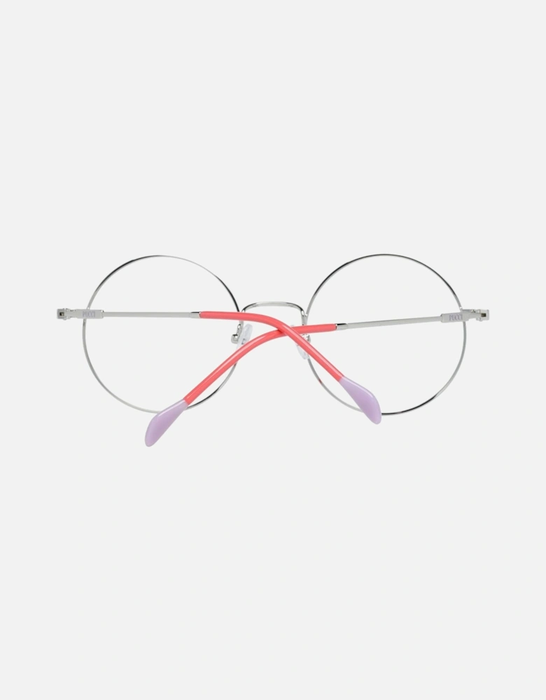 Round Full-Rim Metal Frame Glasses Women - Silver