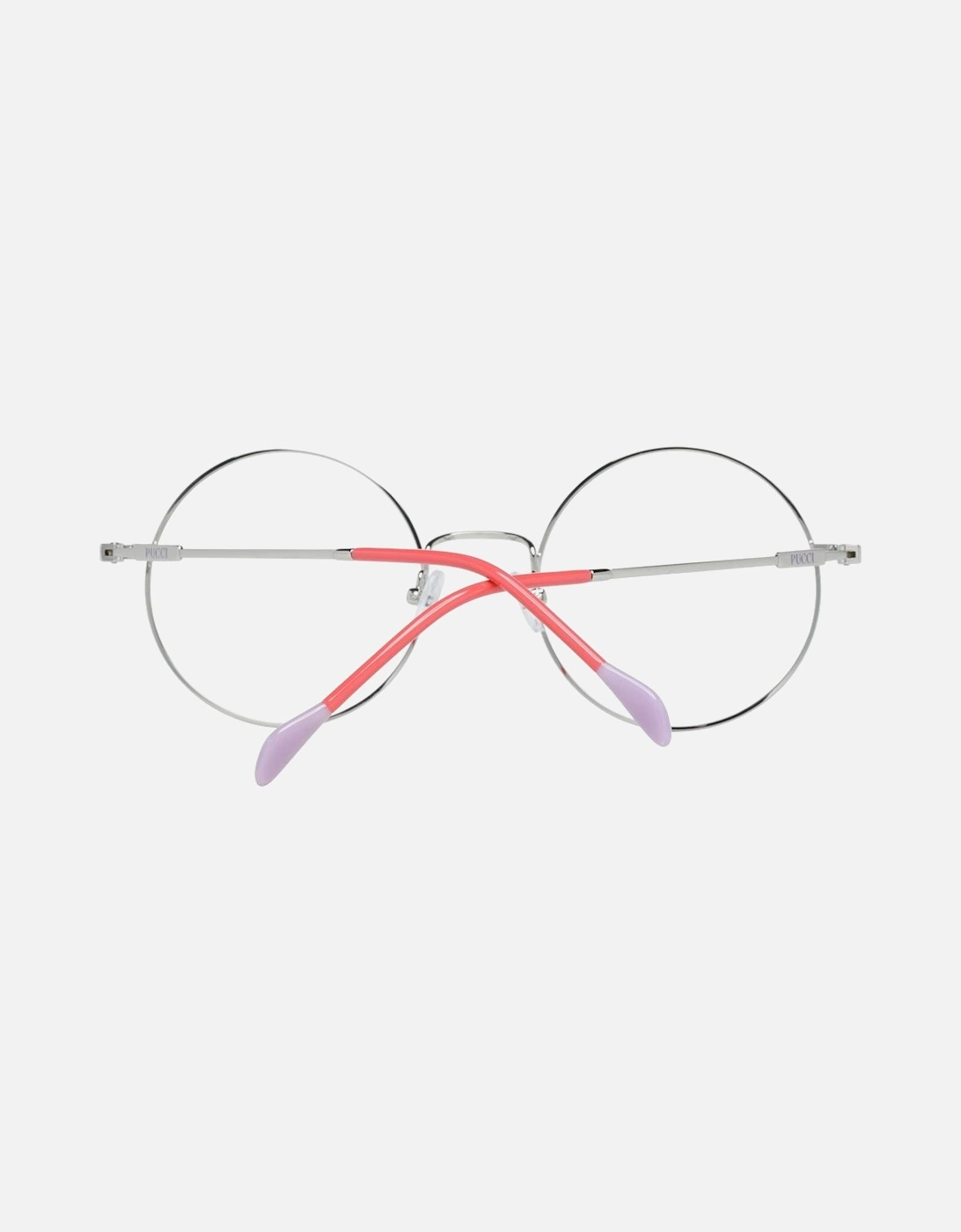 Round Full-Rim Metal Frame Glasses Women - Silver