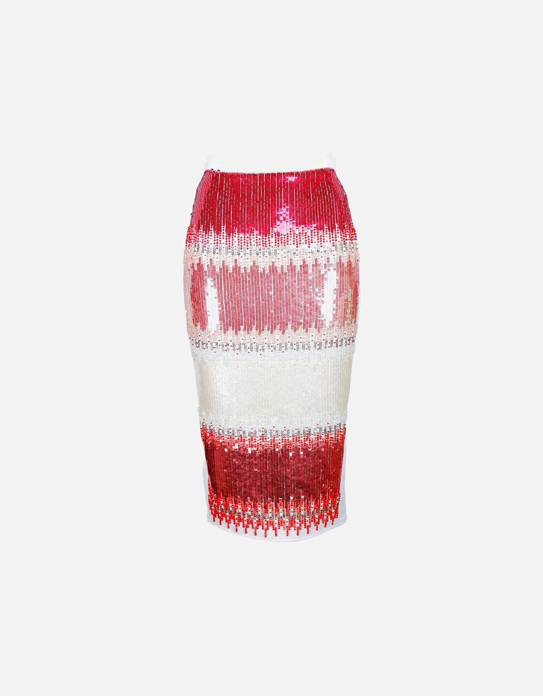 Crepe Skirt with Sequin Embellishments Women - White, 3 of 2