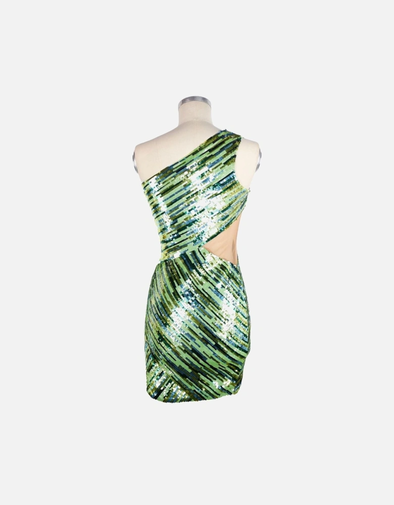 Sequin Dress with Glass Star Details Women - Green Dresses
