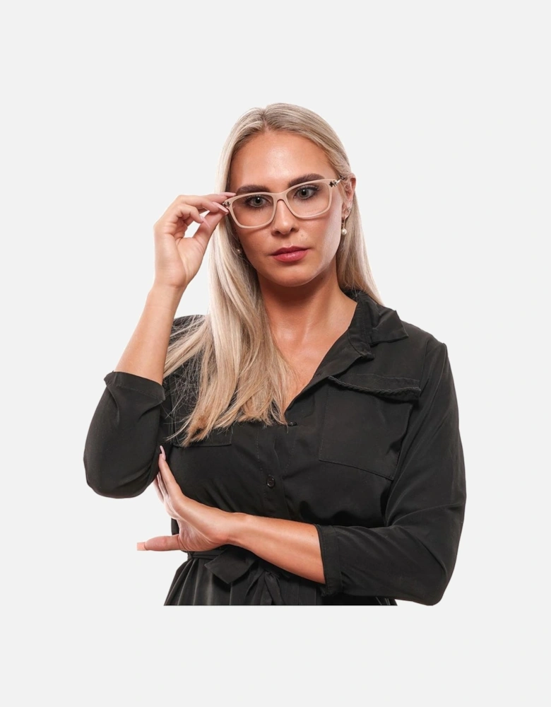 Full-Rim Rectangle Metal & Plastic Glasses Women - Pink Frames
